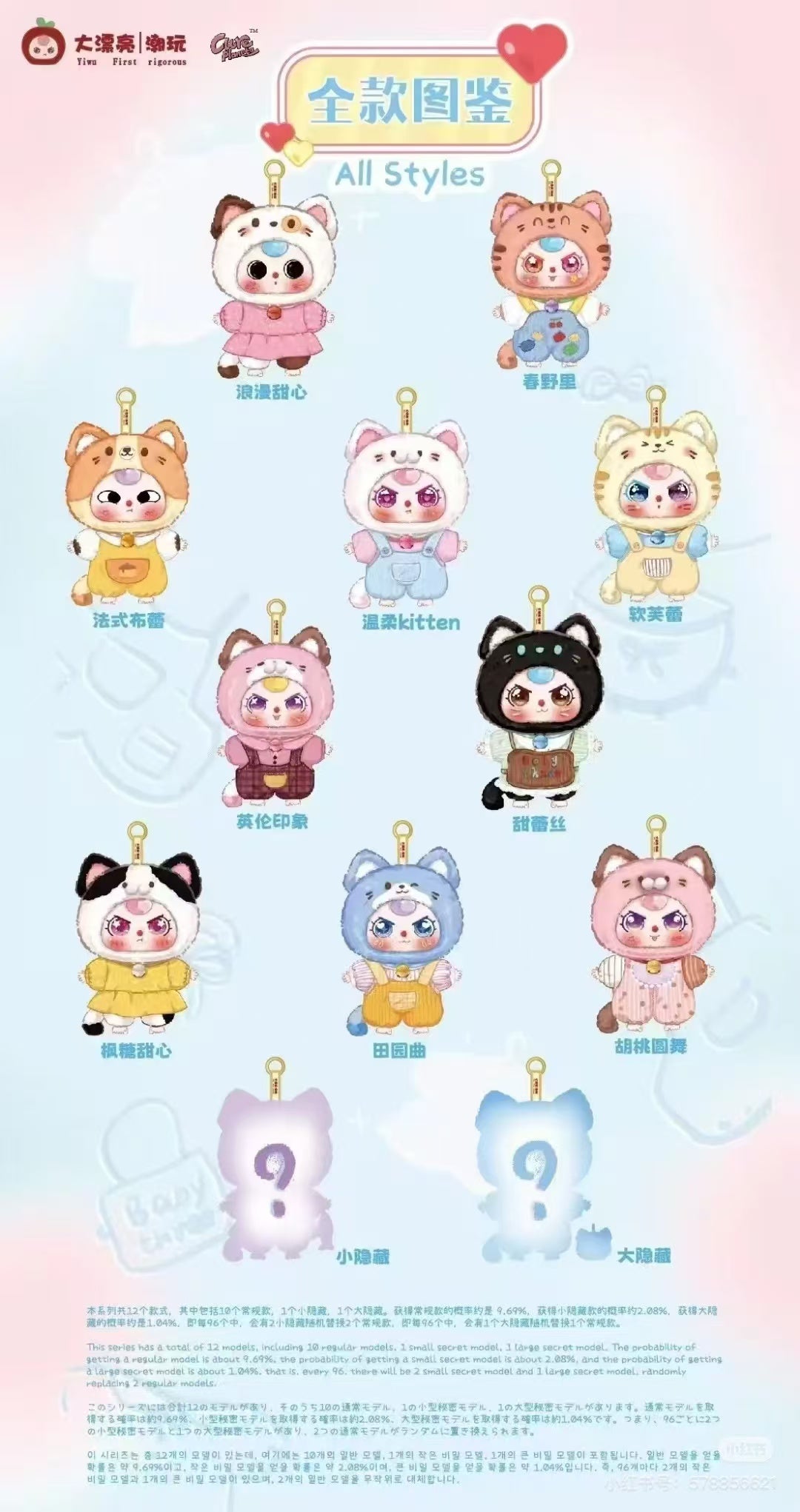 Baby three kitten wardrobe